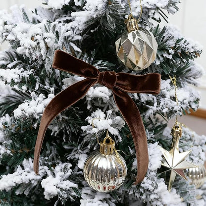 Vintage Brown Velvet Ribbon Chocolate Christmas Ribbon for Gift Wrapping Crafts Christmas Tree Ornaments Garland Decorations, 5/8 Inch X 25Yd