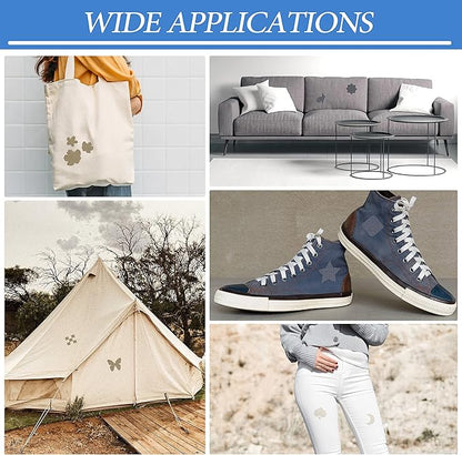 KING MOUNTAIN Canvas Iron on Patch,3"×60",Waterproof 100% Cotton Fabric Repair Patch,Used for Various Sofa,Tent,Clothes,Seats,Suitcases (Gray)