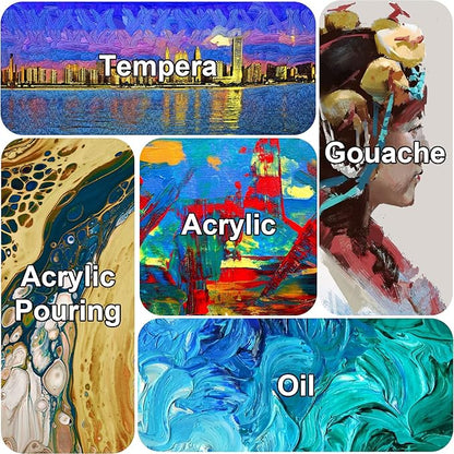 Gallery Wrapped Large Stretched Canvases for Painting 36x48 Inch 1-Pack, 16 oz Triple Primed Acid-Free 100% Cotton Blank Canvas, Spline Large Canvas for Oil Paint Acrylics Pouring & Wet Art Media