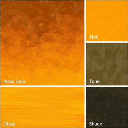 Tusc & Pine Artist Oil Paint - Indian Yellow Pastiche, 40 ml, Non-Yellowing, Rich & Creamy Consistency, Maximum Pigment Load, Small Batch Milled Oil Paints Made in the USA for Professional Artists