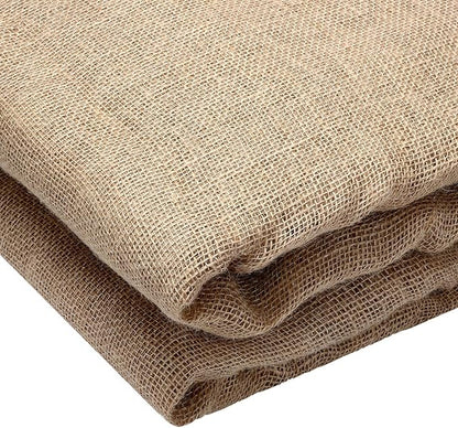 63 Inch x 30 Feet Gardening Burlap Roll - High Density Wide Natural Burlap Fabric Roll Multipurpose Natural Burlaps Fabric for Garden Tree Wrap Outdoor Plant Care, Weed Barrier, DIY Crafts Decoration