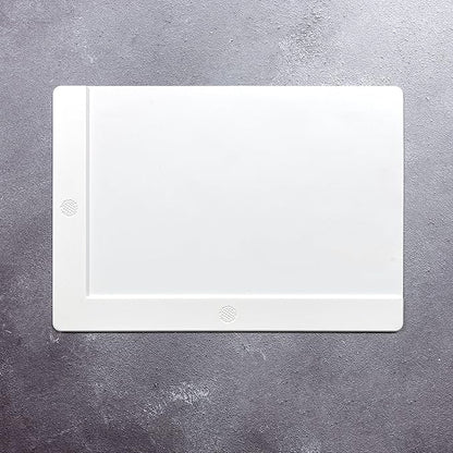 Waffle Flower 6x9 Media Mat - Matte White Silicone Craft Mat w/Bag for Ink Blending. Non-Slip, Waterproof, Heat-Resistant, Non-Stick and Non-Reflective. 6 x 9 inch Open Edge for Bigger Media Sizes.