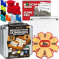 Queensell Dominoes Double 12 with 4 Holders + Wooden Hub + Score Pad + Metal Trains