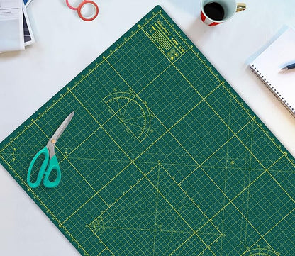 Self Healing Cutting Mat A1 24"x36" – Double Sided 5-Ply Craft Mat for Sewing, Quilting, Fabric, Scrapbooking – Green/Green