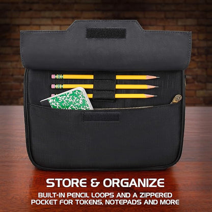 ENHANCE MTG Card Box Storage Case - Deck Holder Card Carrying Case Bag Compatible with Magic MTG Cards , Card Games, Cards Against Humanity - Pencil Loops , Pocket for Dice, & Tokens