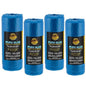 Dura-Gold Pure Blue Pre-Folded Masking Film, (4 Pack of 24, 48", 72", 95") Painters Plastic Roll, Pull Down Drop Sheet, Pre-Folded Plastic Sheeting for Painting Protection on Auto, Walls, Furniture