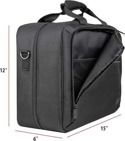USA Gear Board Game Bag Compatible with Catan, Cards Against Humanity, Monopoly, Battleship, Sequence, Ticket to Ride & More - Board Game Storage Bag with Customizable Interior, Padded Shoulder Strap
