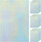 60 Sheets Holographic Laminate Sheets Clear Glitter A4 Size Vinyl Sticker Paper Holographic Overlay Self Adhesive Waterproof Transparent Film, 11.7 x 8.3 Inch (Little Dot)
