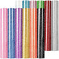 HTVRONT Glitter HTV Heat Transfer Vinyl - 13 Sheets 12" x 10"Glitter Iron On Vinyl for T-Shirts, Sparkle HTV Compatible with Cricut & Silhouette,Easy to Cut & Weed