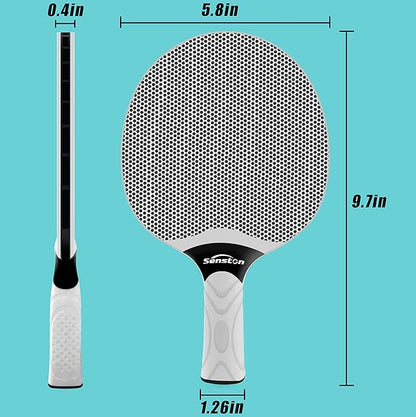 Senston Table Tennis Rackets Set,Professional Ping Pong Paddle Set for 4 Players, Composite Rubber Table Tennis Paddles, Indoor or Outdoor Games.