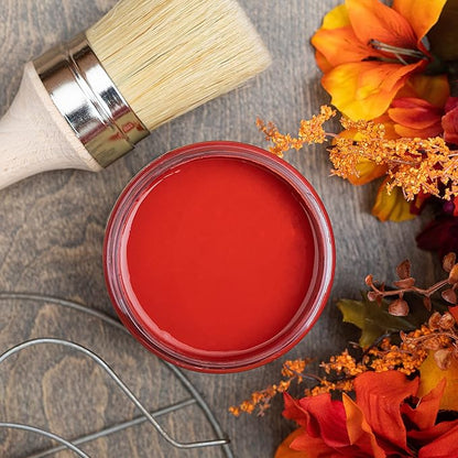 Dixie Belle Paint Company Chalk Finish Furniture Paint - Barn Red (4oz) - Matte Deep Red Chic Chalk Mineral DIY Furniture Paint