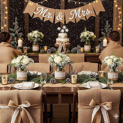3 Pack Burlap Garland and Wreath Ribbon Wide 5" x 15 Yards Natural Jute 5 Inch 15-feet 3 Rolls, (Natural, 5Inch X 15yards) not Wired
