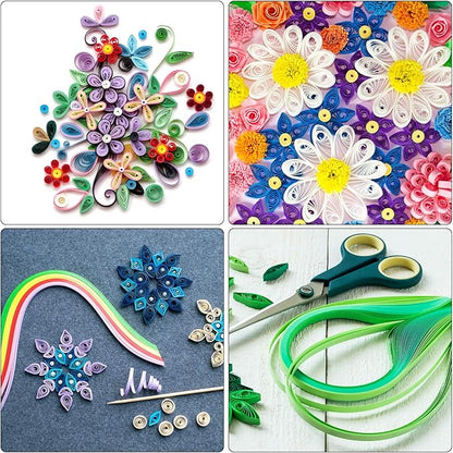 PATIKIL 120pcs Quilling Paper Strips Paper Flowers Quilling Kits 3/8"(10mm) Origami Paper for Adults Beginner Art Craft, 21"(54cm) Emerald Green