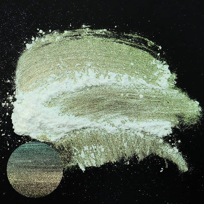 Matio Chameleon Mica Powder, 1.06oz/ 30g Silence Forest White Chrome Powder, Pearlescent Effect Color Shift Pigment for Resin Craft, Soap Candle Dye, Nail Art, Makeup, Bath Bomb,Paint,Slime Pigment
