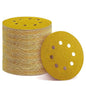 75PCS Gold Sanding Discs Set, 5-Inch 8-Hole Sandpaper for Random Orbital Sander, Including 60,80,120,150,240,320,400 Grit, for Automotive or Woodworking