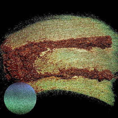 Matio Chameleon Mica Powder, 1.06oz/ 30g Forest Secret Chrome Powder, Pearlescent Effect Color Shift Pigment for Resin Craft, Soap Candle Dye, Nail Art, Makeup, Bath Bomb, Paint, Slime Pigment