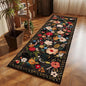 Rugcomf Runner Rug for Hallways Kitchen Rug Non Slip 2'6''x8' Washable Runner Rugs with Rubber Backing Soft Floral Carpet Runner for Hallways, Kitchen, Laundry, Bedroom, Bathroom(Black)