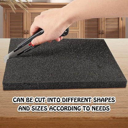 Amylove Polyurethane Foam 24" x 72" High Density Cushion Upholstery Foam Sheet for Seat Replacement DIY Projects Chairs Headboards Sofas Home(1/2" x 24" x 72",Black)
