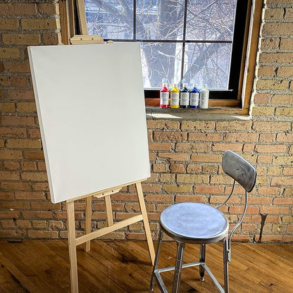 milo Stretched Artist Canvas | 24x30 inches | 4 Pack | 1.5” inch Thick Gallery Profile | 11 oz Primed Large Canvases for Painting, Ready to Paint Art Supplies for Acrylic, Oil