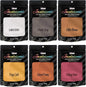 U.S. Art Supply Jewelescent Mica Pearl Pigment Powder Kit, 6 Metal Tones Colors, 3.5 oz (100g) Pouches - Cosmetic Grade, Epoxy Resin Color Pigment, Mica Powder for Resin, Soap, Slime, Candle Dye, Art