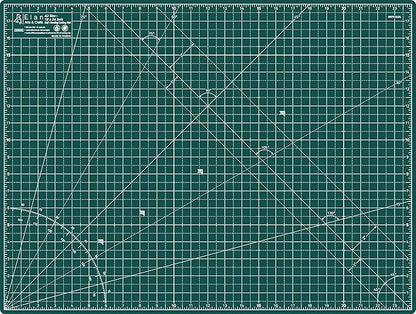 Elan Cutting Mat A2 Green, Self Healing Cutting Mat 18x24 Inch, 5-Ply Craft Board Green, Hobby Board for Crafts 18x24 Inch