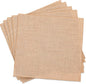 Preboun 5 Pcs Burlap Squares Multipurpose Natural Burlap Placemats Bulk for Farmhouse Home Party Wedding Table Cover Centerpieces Craft Supplies(20 Inch)