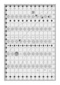 Creative Grids Quilt Ruler 12-1/2in x 18-1/2in Rectangle – CGR1218 – Made in USA, Non-Slip Grip Acrylic Quilting, Sewing, Crafting, Patchwork Ruler for Measuring & Cutting Fabric