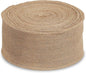 KINJOEK 4 Inch Wide 54 Yards Burlap Ribbon, Natural Jute Fabric Ribbon Crafts Ribbon for Christmas Wedding Gifts Burlap Fabric DIY for Decoration