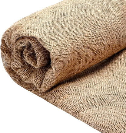 63 Inch x 30 Feet Gardening Burlap Roll - High Density Wide Natural Burlap Fabric Roll Multipurpose Natural Burlaps Fabric for Garden Tree Wrap Outdoor Plant Care, Weed Barrier, DIY Crafts Decoration