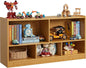 Toy Organizers and Storage, 5-Section Kids Bookshelf for Organizing Books Toys, School Classroom Wooden Storage Cabinet for Children's Room, Playroom, Nursery (Natural)