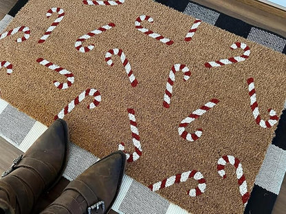 Christmas Stencils for Door Mats 23.6” Christmas Doormat Stencils for Crafts Reusable Holiday Stencil for Doormats Wood Fabrics Decor