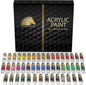 MyArtscape Acrylic Paint Set - 48 x 12ml Tubes - Lightfast - Heavy Body - Non Fading - Vibrant Colors - Artist Quality Painting Supplies - Professional Grade Paints