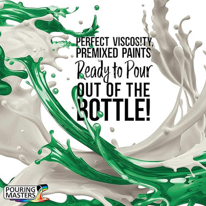 POURING MASTERS Shamrock Green Acrylic Ready to Pour Pouring Paint - Premium 64-Ounce Pre-Mixed Water-Based - for Canvas, Wood, Paper, Crafts, Tile, Rocks and More