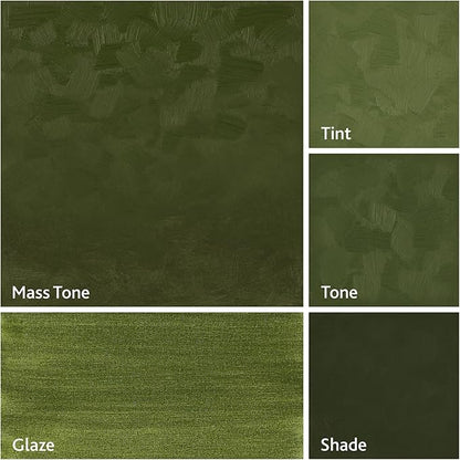 Tusc & Pine Artist Oil Paint - Wellington Vert Noir, 40 ml, Non-Yellowing, Rich & Creamy Consistency, Maximum Pigment Load, Small Batch Milled Oil Paints Made in The USA for Professional Artists