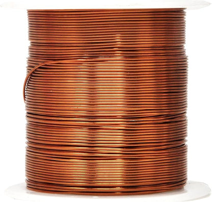 Mandala Crafts 22 Gauge Anodized Aluminum Craft Wire for Jewelry Making - 450 FT Colored Flexible Silver Copper True Blue Brown Red Kelly Green Wire - Bendable for Bonsai Armature Crafting Sculpting