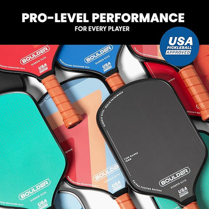 Boulder Carbon Fiber Pickleball Paddle | T700 Carbon Fiber | USAPA Approved, with Honeycomb Polymer Core | Pickleball Racket for Beginner & Experienced Players