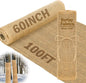 Buryeah 60 Inch x 100 ft Burlap Fabrics Roll Natural Jute Burlap Tree Wraps Protector Winter Frost Plant Blankets Cloth Weed Barrier Fabric Garden Plants for Winter Outdoor Trees Shrubs Party