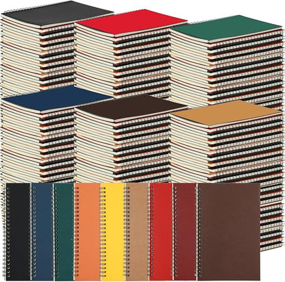 Yahenda Spiral Notebook Bulk A5 College Ruled Journals Notebooks Lined 8.3 x 5.5 Inch Note Books Composition Writing Thick Paper Notebook for Office Business School Gifts Supplies(Assorted Color, 54