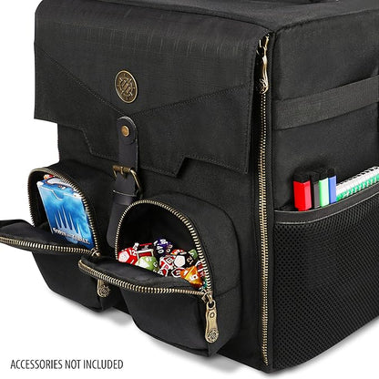 ENHANCE Board Game Shoulder Bag - Reinforced Board Game Storage with Padded Shoulder Strap and Accessories Pockets for Dice, Cards, More - Carrier Protects Tabletop Adventures