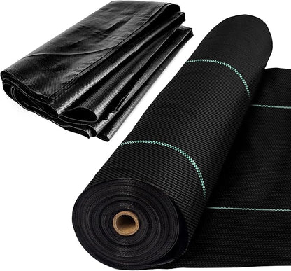 Woven Geotextile Fabric for Driveway and Road Stabilization, Construction Underlayment, Erosion Control, Commercial Grade 50 Year for Gravel Roads and Pavers (20x60) Ships Folded