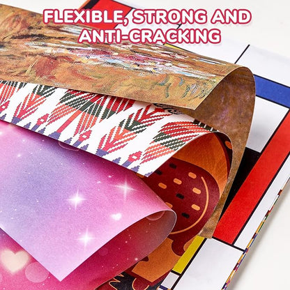 Dreamy Fantasy Origami Paper - 50 Sheets 6x6 Inches - Double-Sided Ethereal Patterns for Magic, Mythical & Celestial Crafts - for Adults, Kids & Artists, Ideal for Scrapbooking.