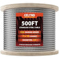 Stainless Steel Cable for Railing - 500FT 1/4" T316 Wire Rope - 7 x 19 Strands 6700 LBS Breaking Strength for Outdoor Deck Railing Zipline
