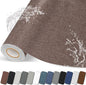 Fabric Repair Patches, 17X158 inch Linen Self-Adhesive Fabric Repair Tape, Strong Sticky Linen Patch for Sofas, Tote Bags, Clothing, Car Seats, Furniture（Brown, 17X158 inch）