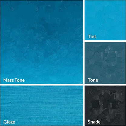 Tusc & Pine Artist Oil Paint - Cerulean Blue, 40 ml, Non-Yellowing, Rich & Creamy Consistency, Maximum Pigment Load, Small Batch Milled Oil Paints Made in the USA for Professional Artists