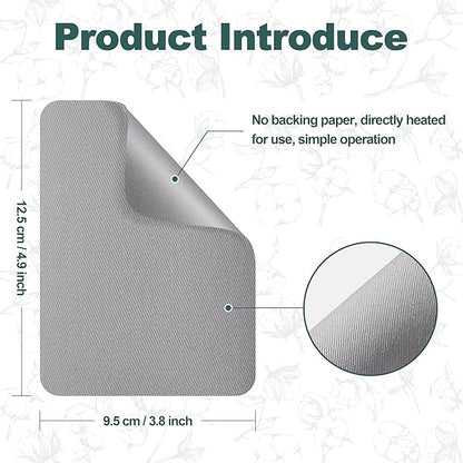 Iron on Patches for Clothes, 8 Pieces Fabric Patches for Clothing, Bag, Hat Repair, Clothing Repair Decorating Kit 3.7" by 4.9" (9.5 cm x 12.5 cm, Light Grey)