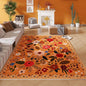 Rugcomf Living Room Rug 5x7 Rug Machine Washable Boho Area Rug Non Slip Floral Vintage Low Pile Large Rugs for Living Room, Bedroom, Farmhouse, Dining Room, Kids Playroom(Yellow)