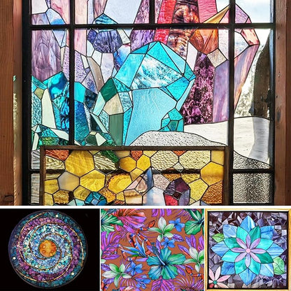 24 Sheets Shades of Purple Stained Glass Sheets, 6 X 4 inches Stained Glass Supplies Mosaic Tiles for Crafts, Pink Colors for Glass Projects or Mosaic Arts