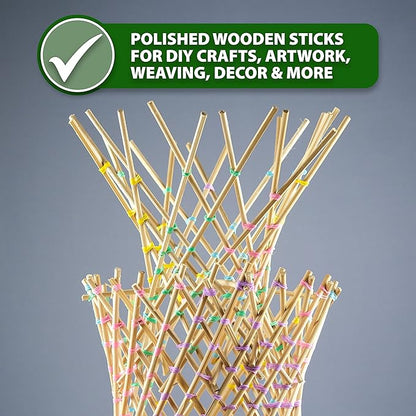 Mandala Crafts Wooden Dowel Rods 48 Inches - 25 Unfinished Birch Wood Dowels 1/4 Inch for Crafts, DIY, Macrame & More