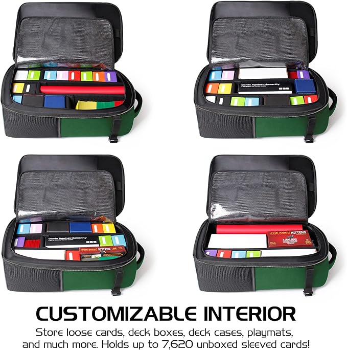 ENHANCE MTG Backpack TCG Card Storage - TCG Backpack for Deck Boxes, Sleeved Cards, Playmats, MTG Accessories