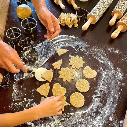 SAKURA TREE Embossing Rolling Pin with Blooming Sakura Flowers Pattern. Dough and Clay Roller for Embossed Cookies Fondant Pottery. Cookie and Ceramic Stamp. Backing Gifts for Women by Algis Crafts